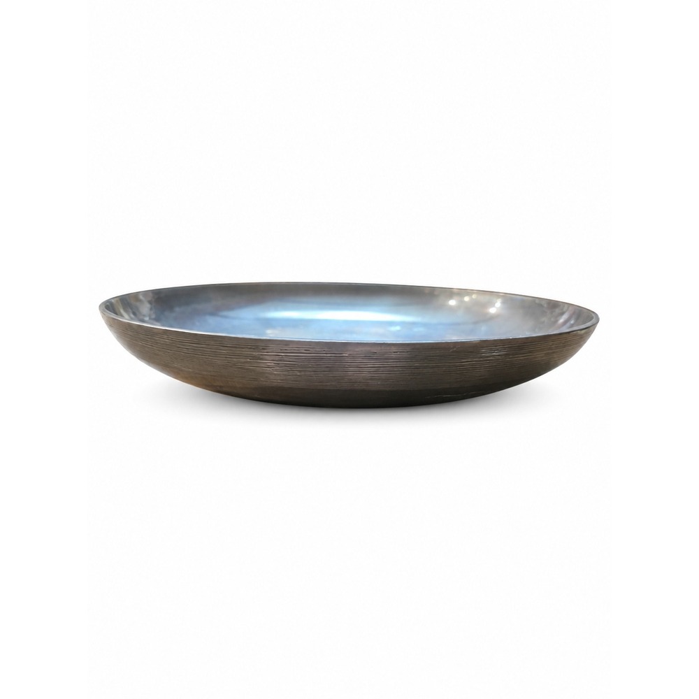 Vera Wang Wedgwood Silver Metal Decorative Centerpiece Bowl | Modern Luxury Home